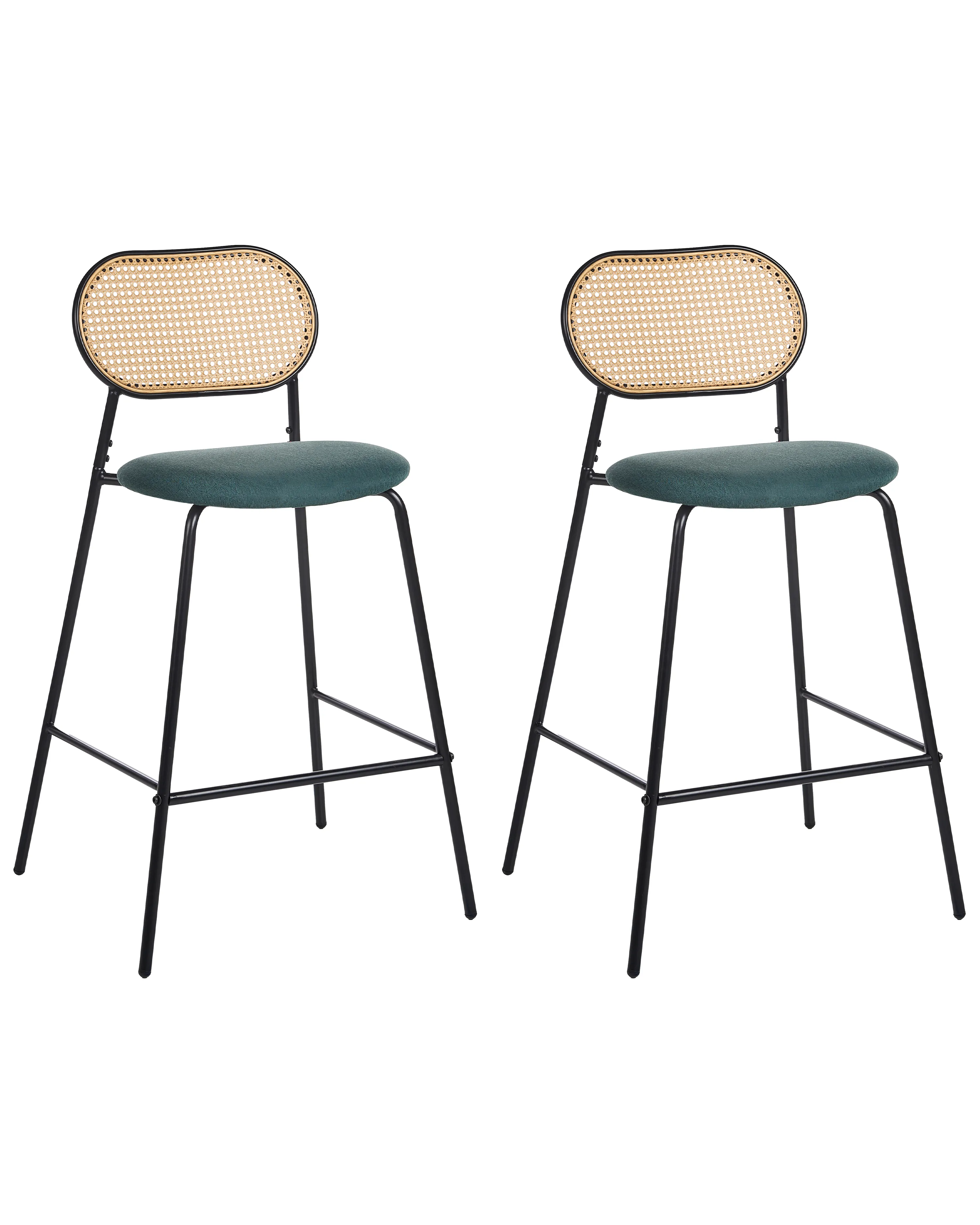 Set van 2 barstoelen ADAVER Zwart