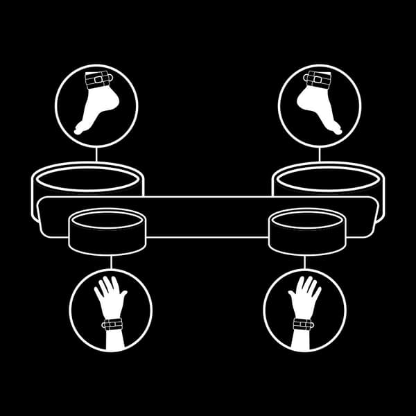 Fetish Submissive - Bondage-sprederstang med noprenfôr