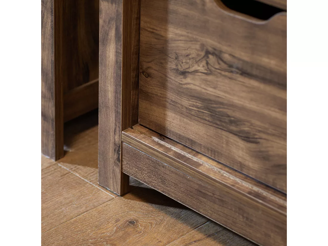 Meuble Bas Meuble Colonne Commode Avec Porte De Grange Coulissante Armoire À Chaussures, Fsb59-n