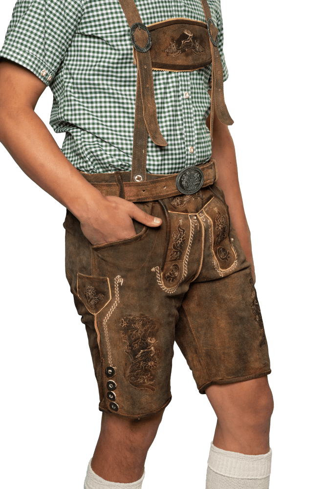 Lederhose Bruin Kort Kitzbuhel