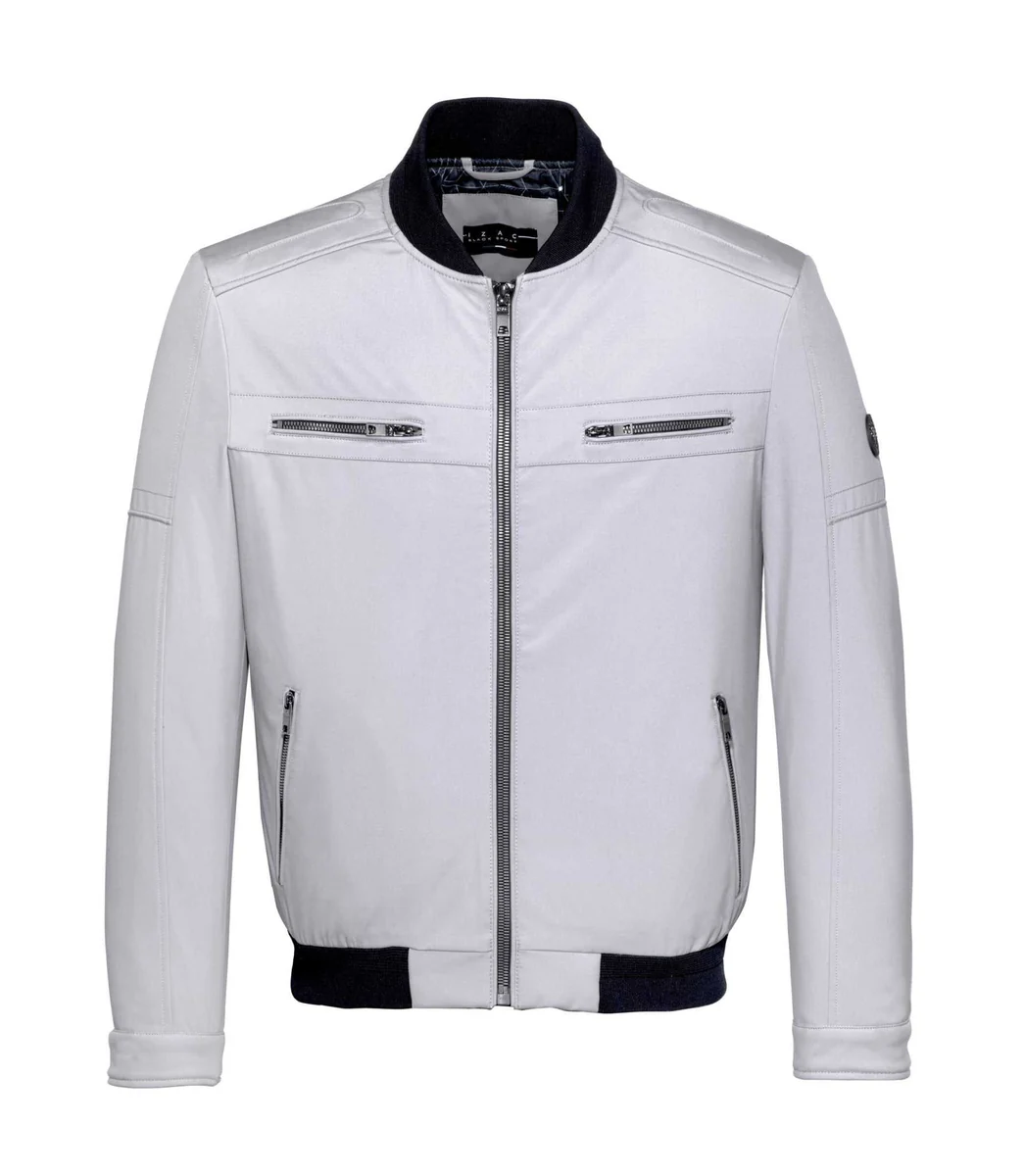 Blouson teddy sport gris clair 