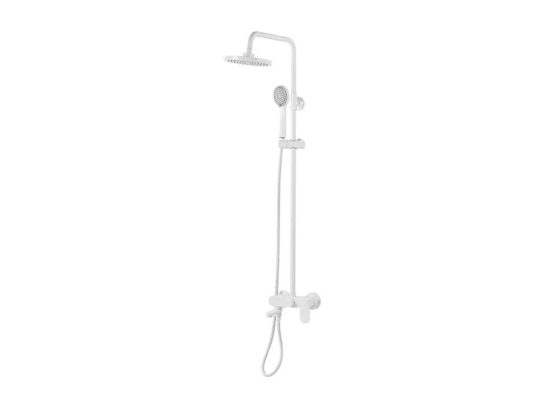Ensemble de douche avec mitigeur et douche de pluie GURARA Blanc