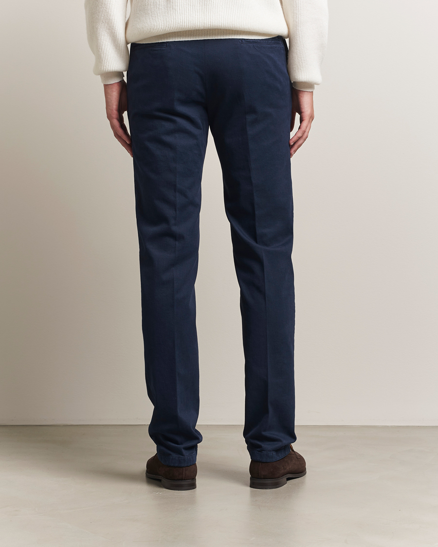 Kiton Cotton/Cashmere Trousers Navy