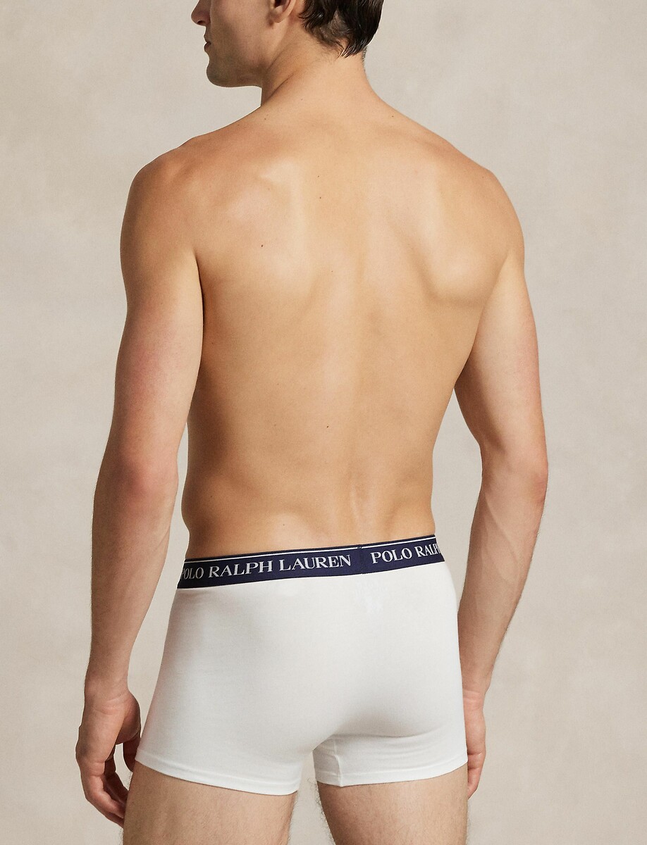 POLO RALPH LAUREN<br>Conjunto de 3 cuecas boxer clássicas em algodão elástico