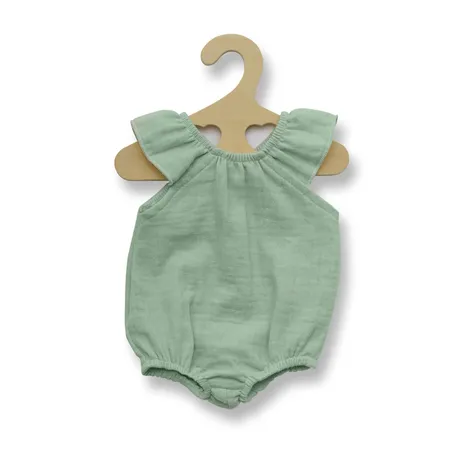 Heless Puppen-Body mit Rüschen aus 100 % Bio-Baumwolle, mint, Gr. 28-35cm
