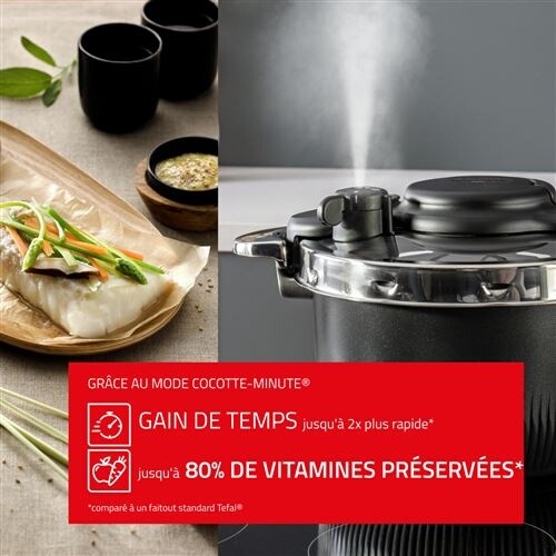 Autocuiseur Seb Autocuiseur Clipso Tempo 3-in-1 Cocotte-minute, Faitout, Cocotte a four P4810700