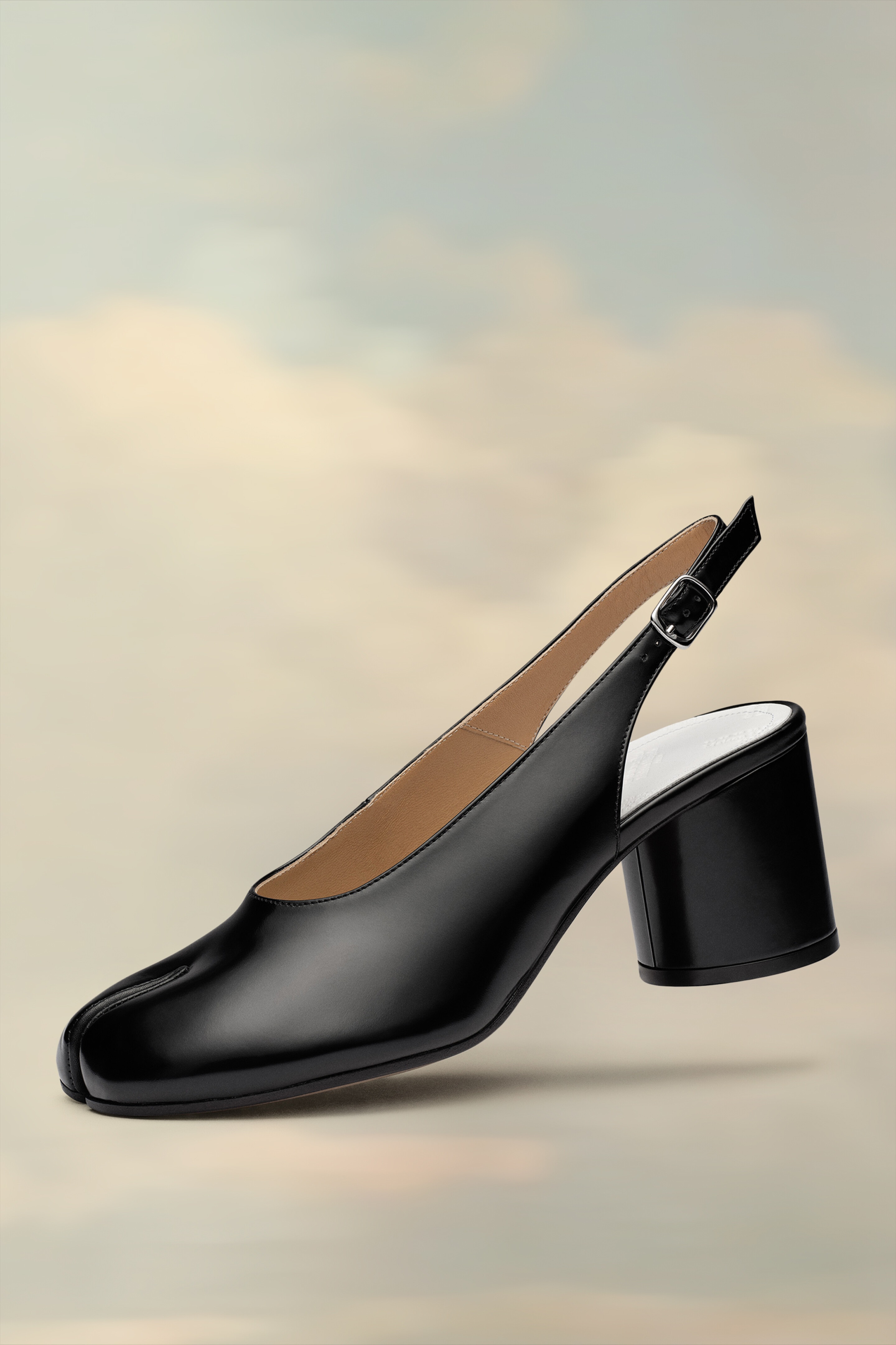 Chaussures Tabi en cuir noir pour Femme