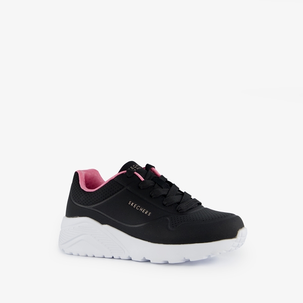 Skechers Uno Lite meisjes sneakers zwart