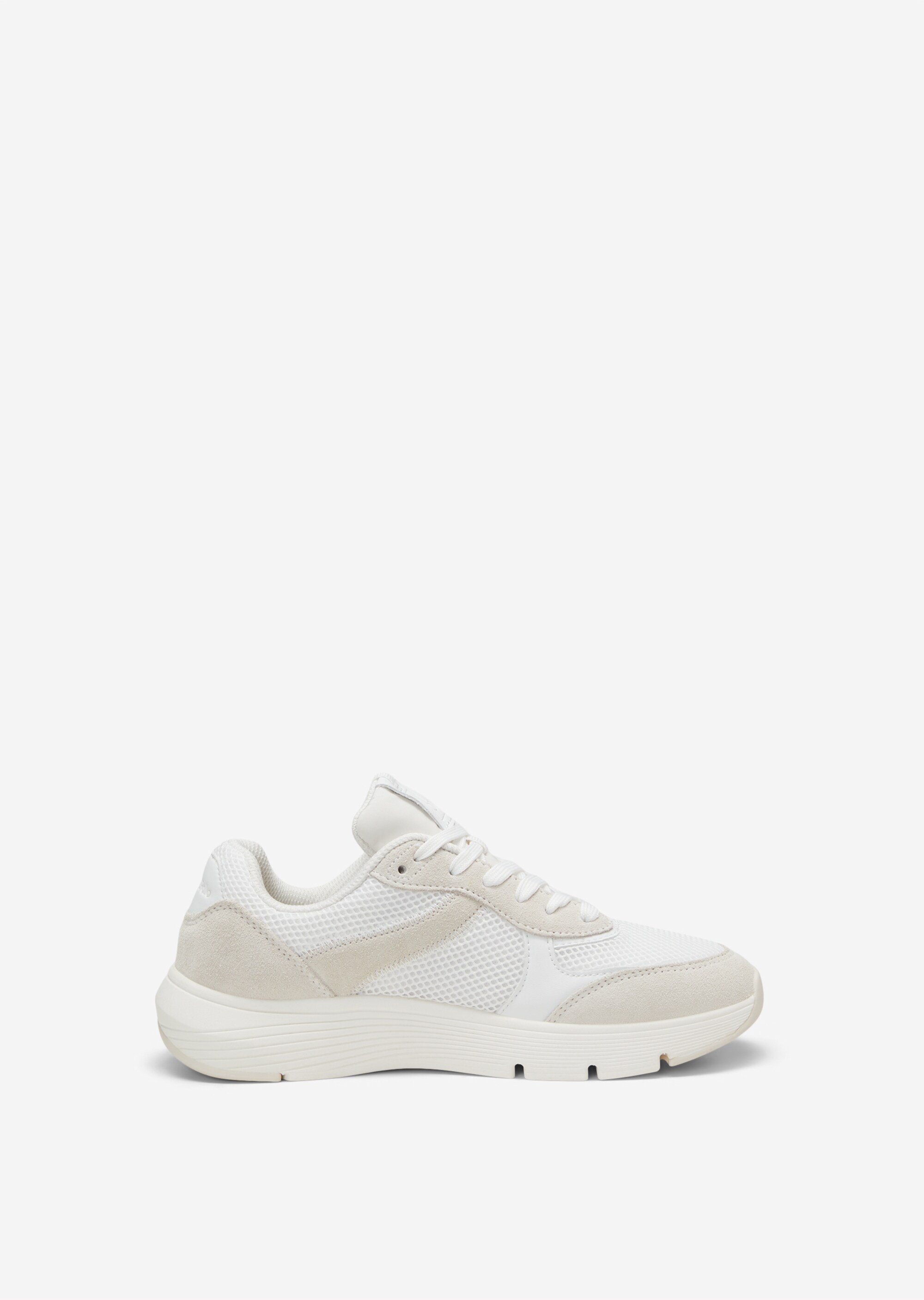 Sneaker aus Veloursleder-Mix mit Mesh