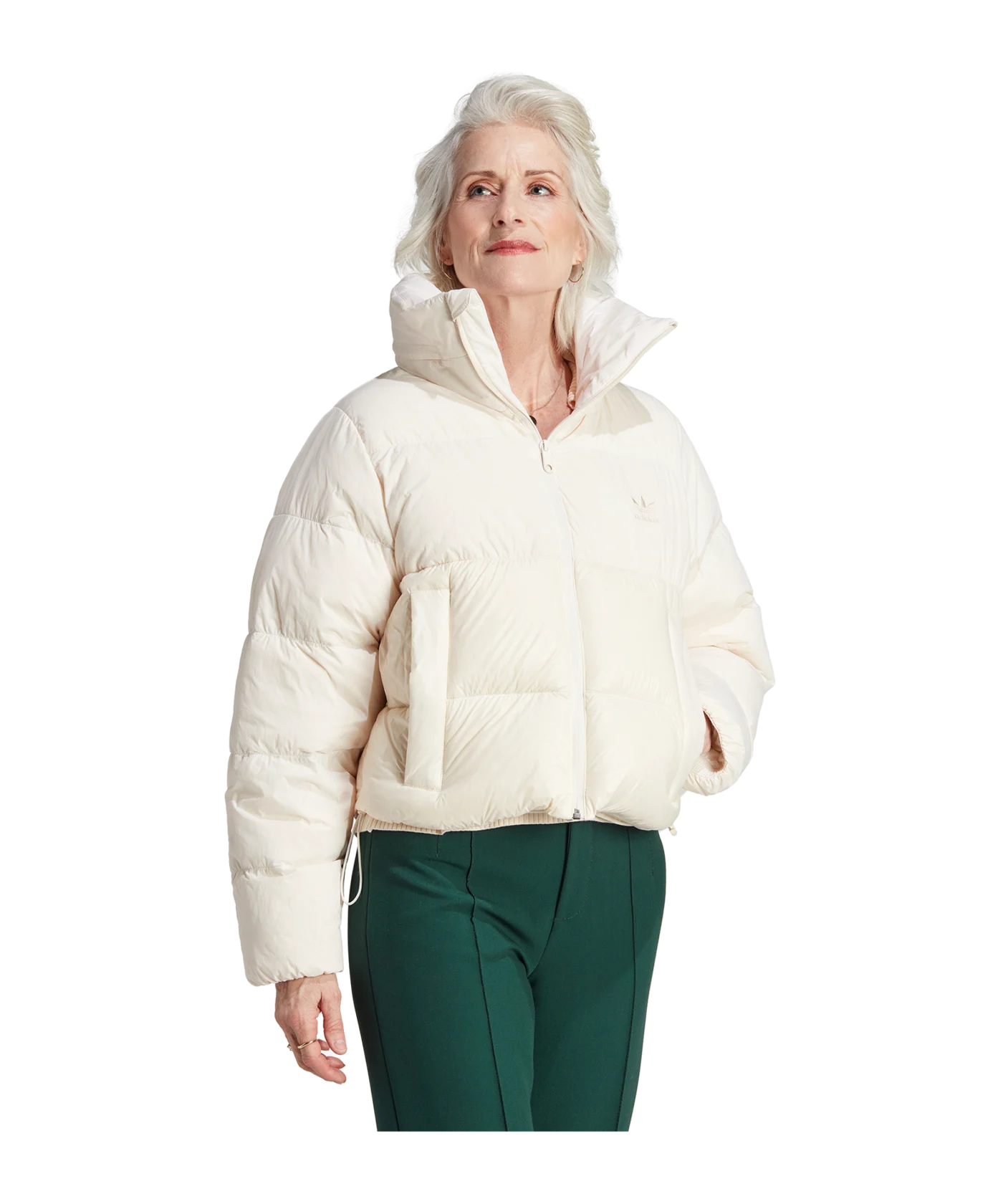 adidas Originals Cropped Daunen Jacke Damen Beige