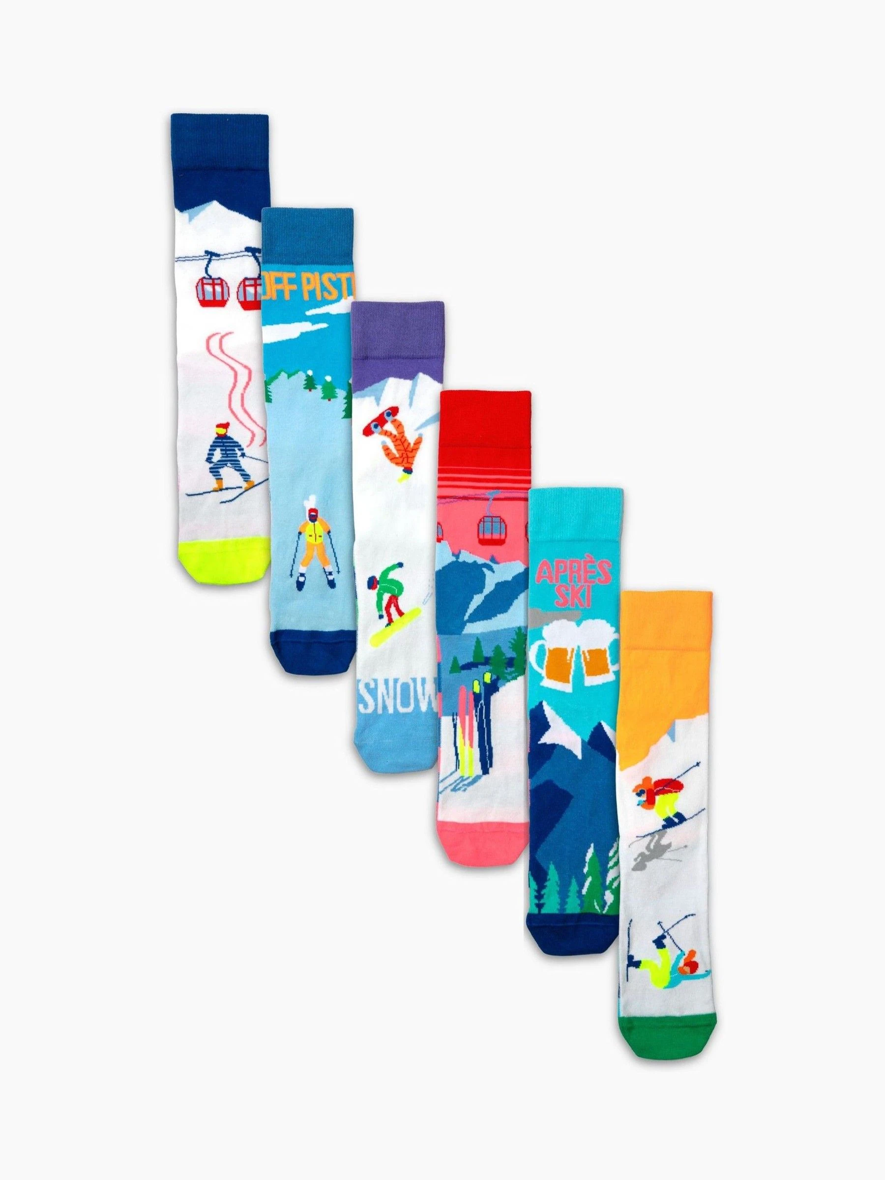 United Odd Socks Mens Ski Socks 6 Packs