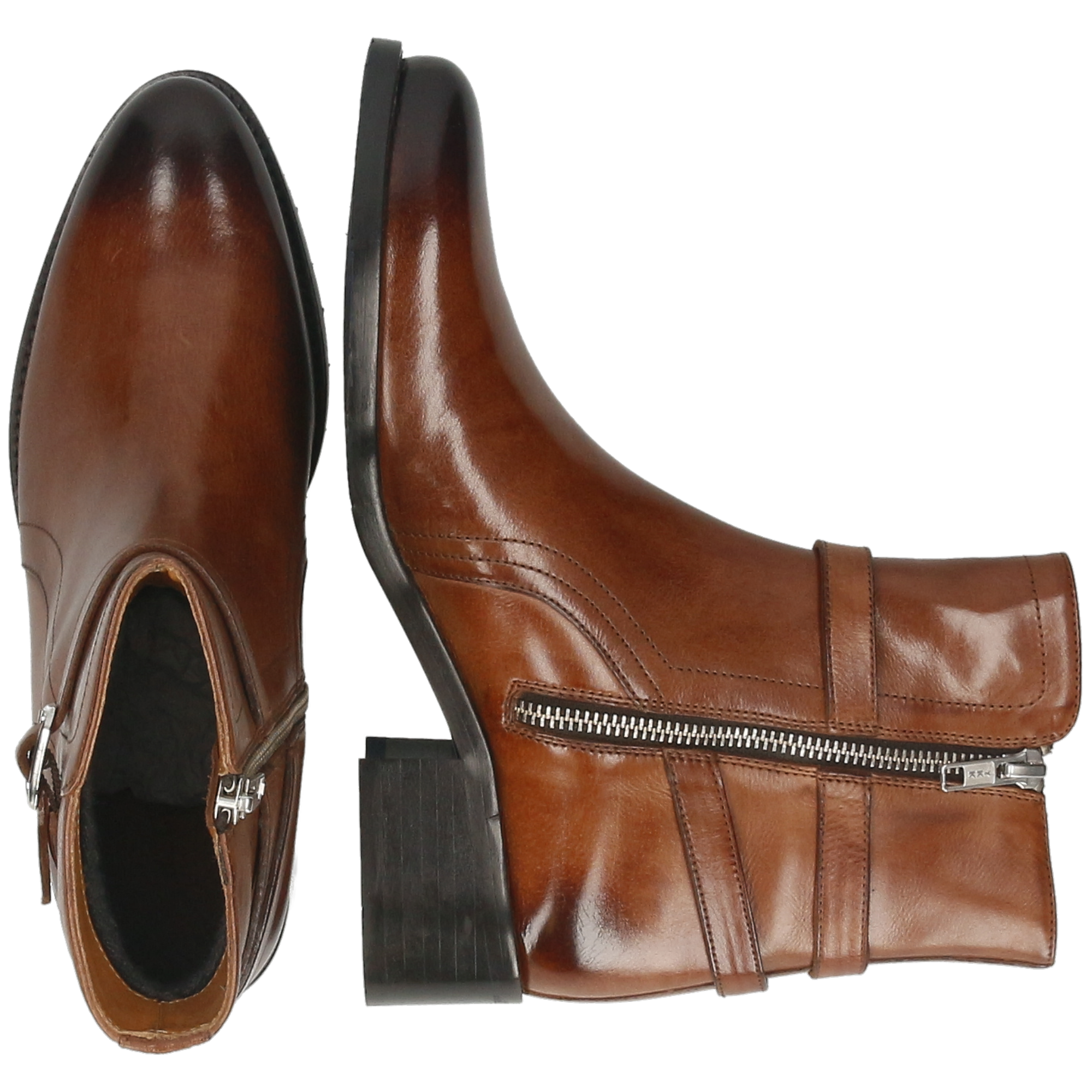 KAYA 3 - Bottines à talon bottier | Marron