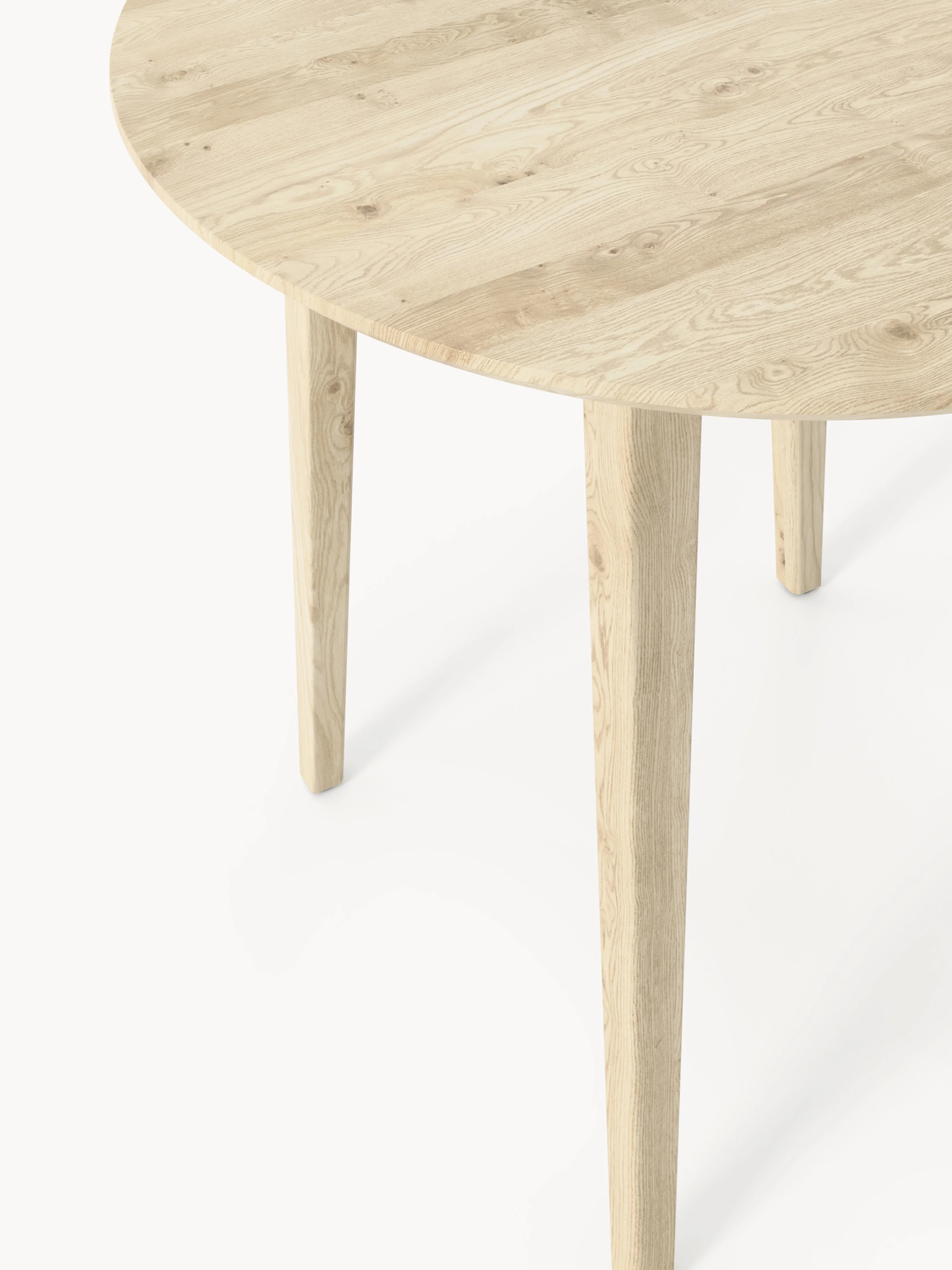 Ronde eettafel Archie van eikenhout, in verschillende formaten