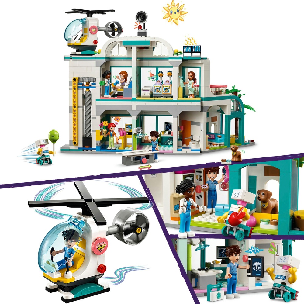 LEGO Friends 42621 Heartlake City Krankenhaus und Hubschrauber Bauset