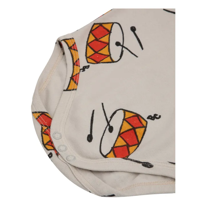 Bobo Choses Body Coton Bio Tambours | Gris galet