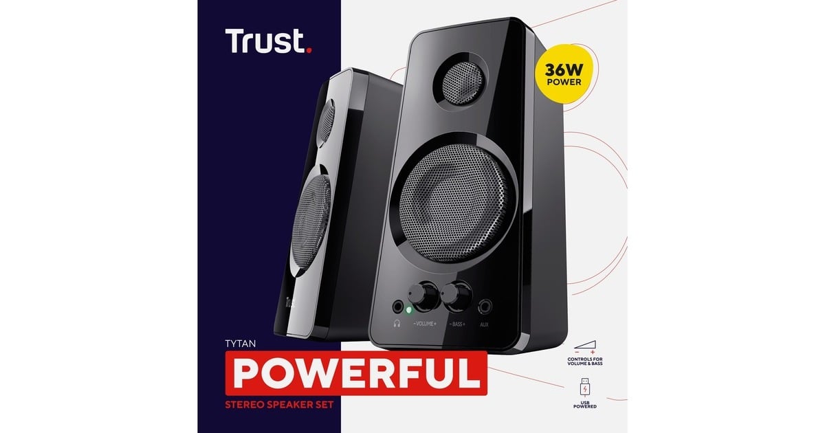 TrustTytan 2.0 Luidsprekerset pc-luidspreker  (Zwart)