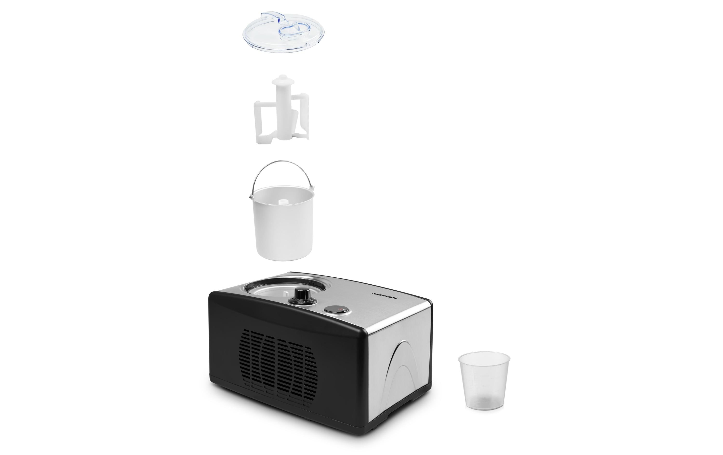 Glacemaschine MD 18387 0.8 l, Schwarz/Silber<br>Eismaschine mit Kompressor