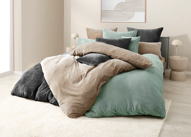my home Bettwäsche »Desner3« 2 Stk. tlg. Bettwäsche mit Reissverschluss, Cashmere-Touch, kuschelig & weich