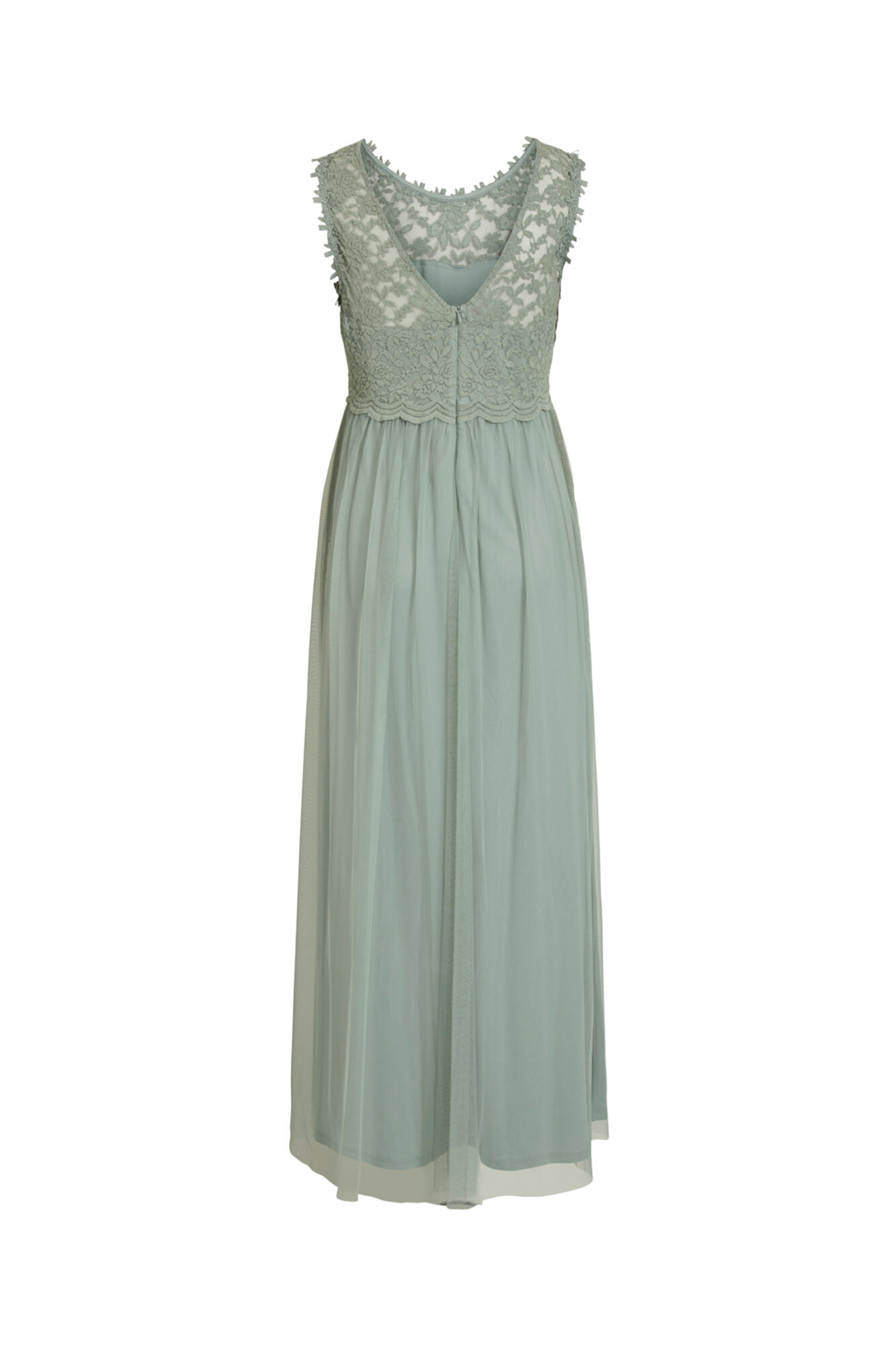 Vestido longo com saia de tule