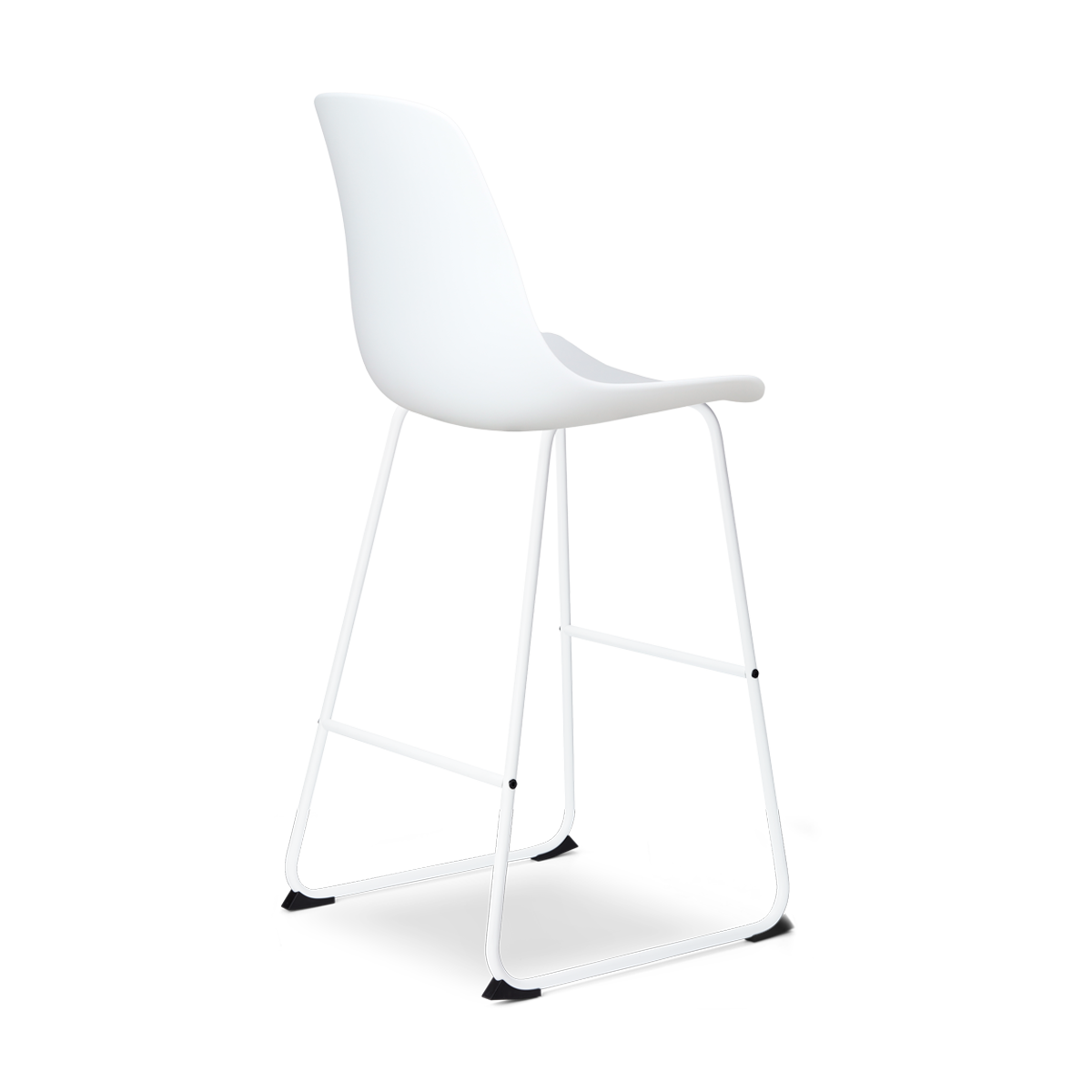 Barkruk Nino-Pip wit - wit onderstel - 75 cm