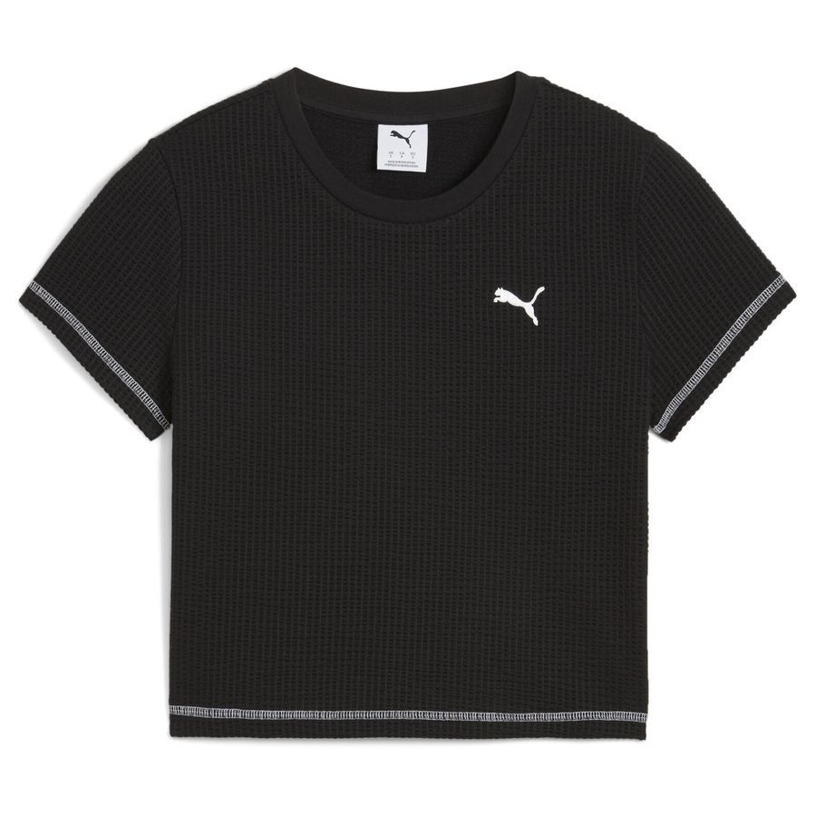Puma DARE TO Kurzes figurbetontes T-Shirt aus strukturiertem Material