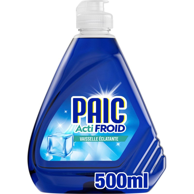 Liquide vaisselle mains Paic ActiFroid menthe - Flacon 500 ml