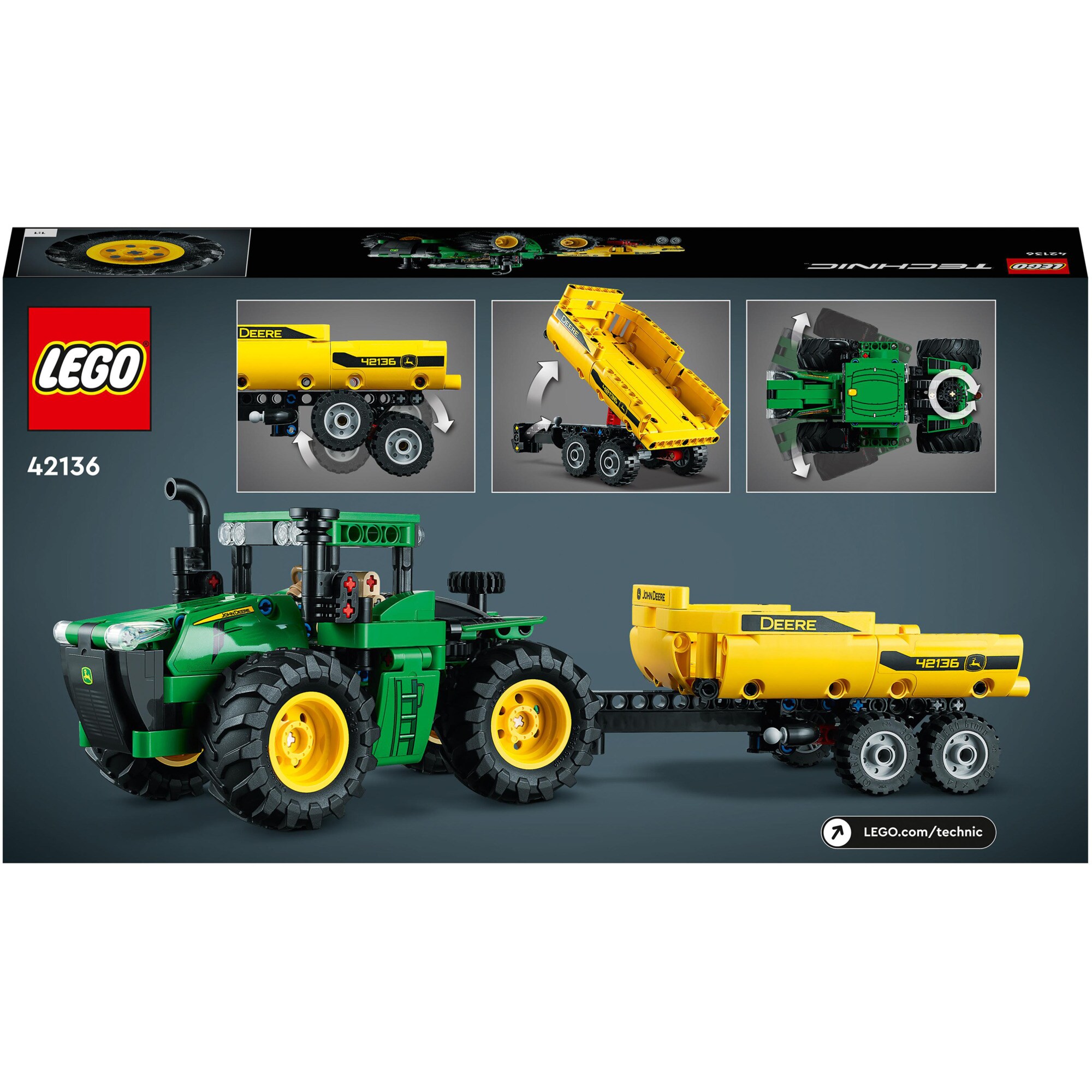 LEGO Konstruktionsspielzeug Technic John Deere 9620R 4WD Traktor