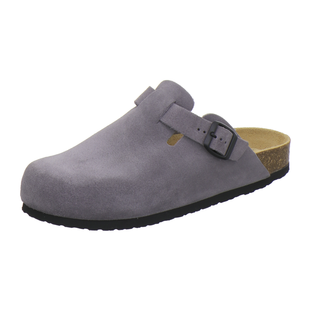 Clogs Herren Leder graphit Velour