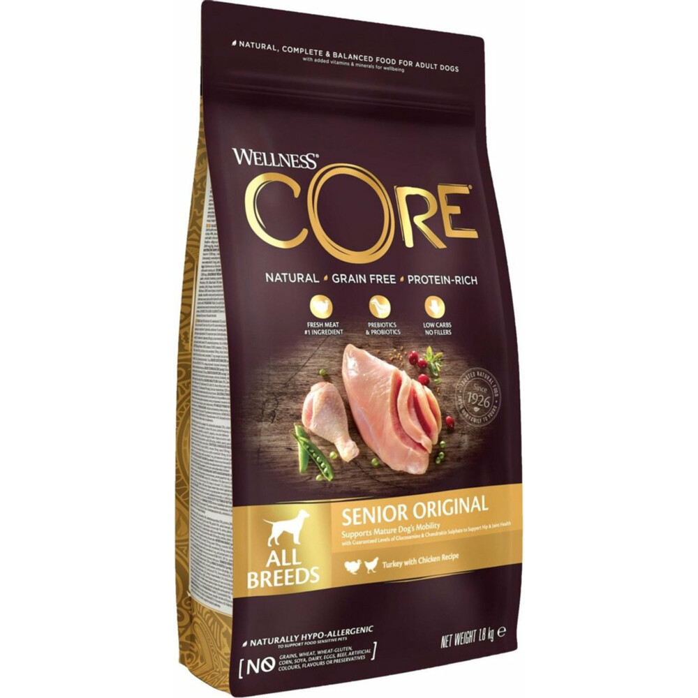 4x Wellness Core Hondenvoer Lam1,8 kg