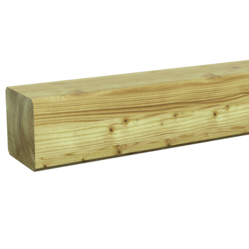 Tuinpaal vierkant grenen hout geschaafd 8,8 x 8,8 x 360 cm