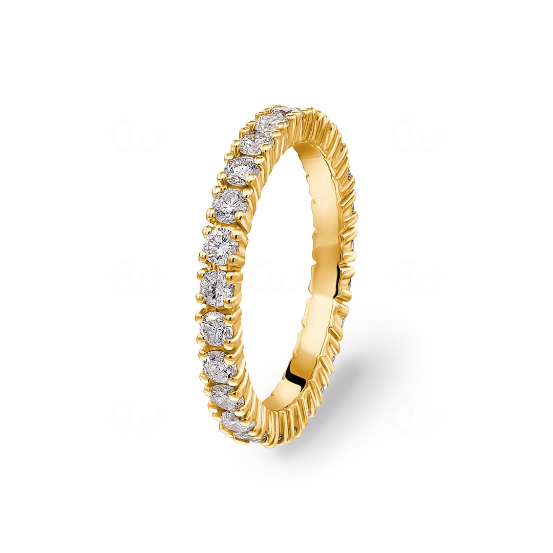 Mémoire-Ring 750/18 K Gelbgold mit Diamanten 1.00 ct H/si