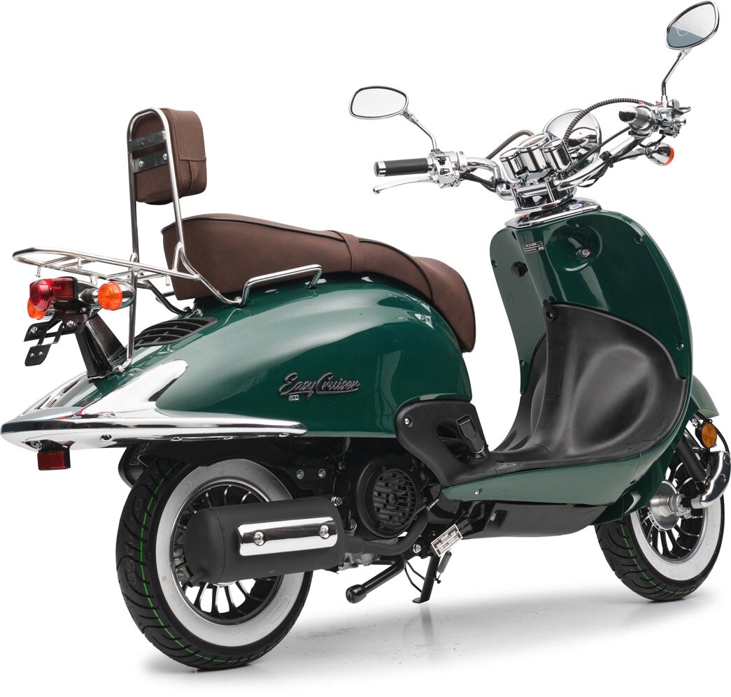 Motorroller Retro EasyCruiser Eco Dunkelgrün 50ccm 25 kmh Mofa Scooter