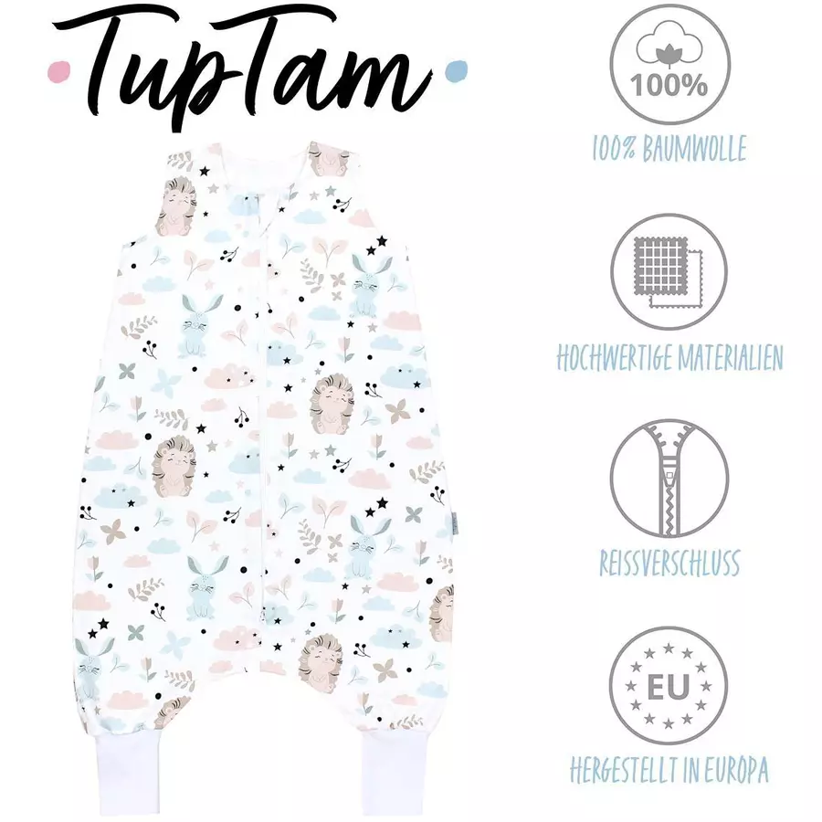 TupTam Baby Sommer Schlafsack mit Beinen ohne Ärmeln beige