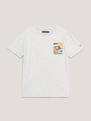 Camiseta Varsity com Logo nas Costas