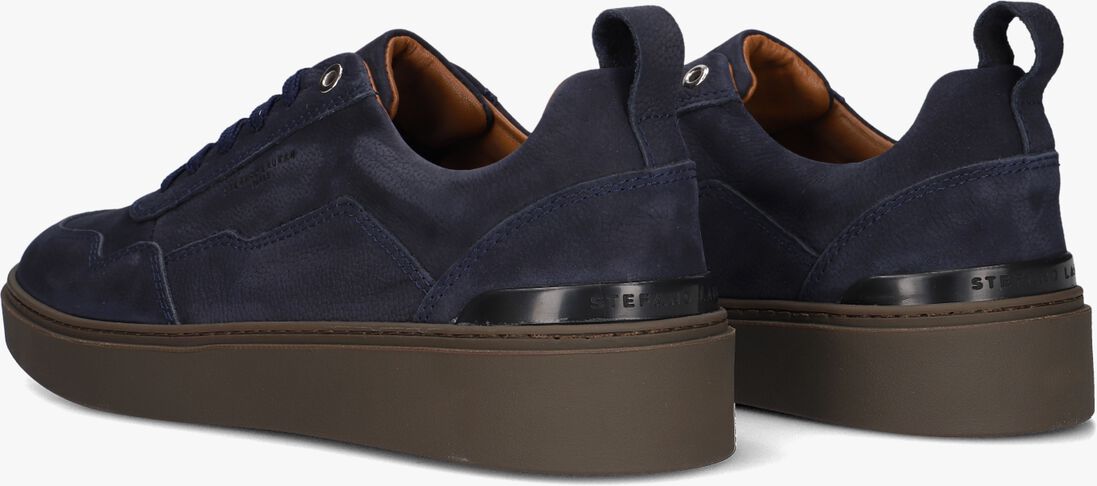 blauwe stefano lauran lage sneakers star 008