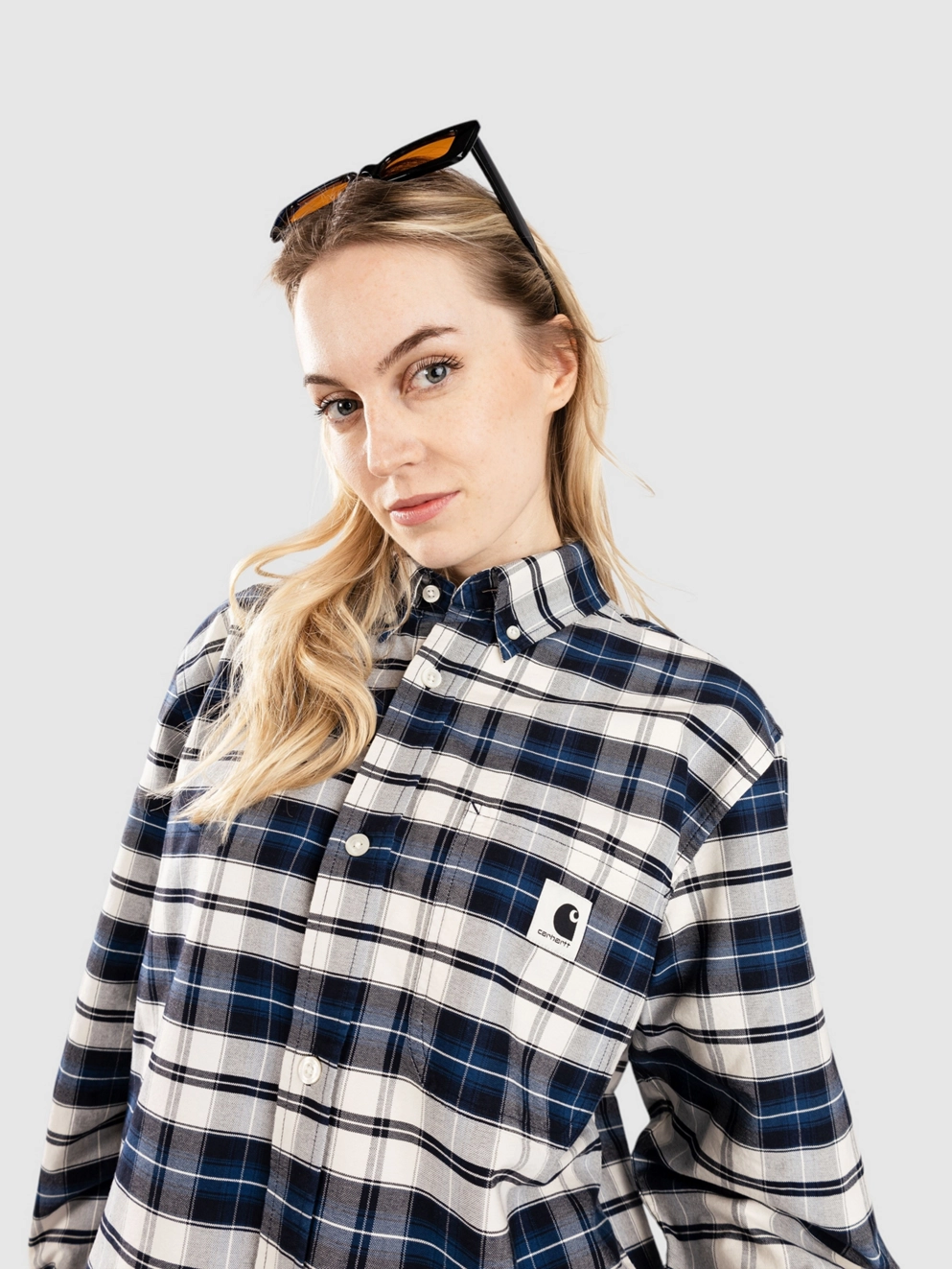 Carhartt WIP Tarbell Shirt tarbell check/dk nvy/wht