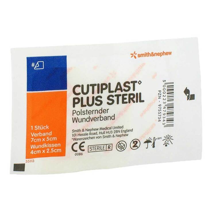 Cutiplast Plus steril 5x7 cm Verband, 1 St