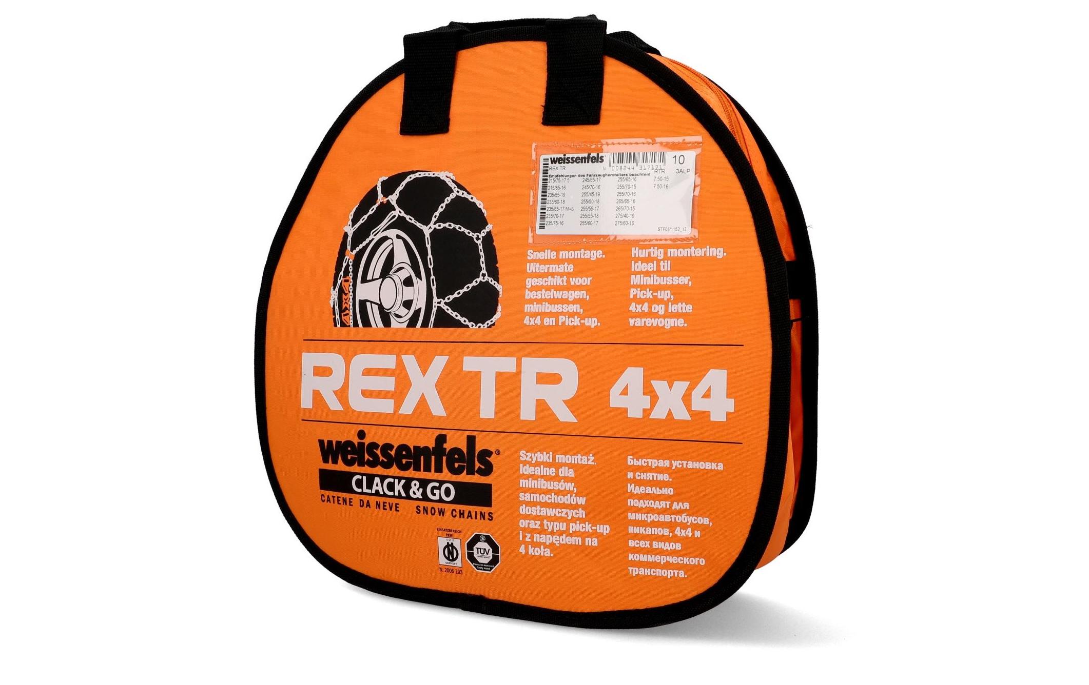 Stahlschneekette Rex TR 4 x 4 Gruppe 10<br>Schneeketten mit professioneller Leistung