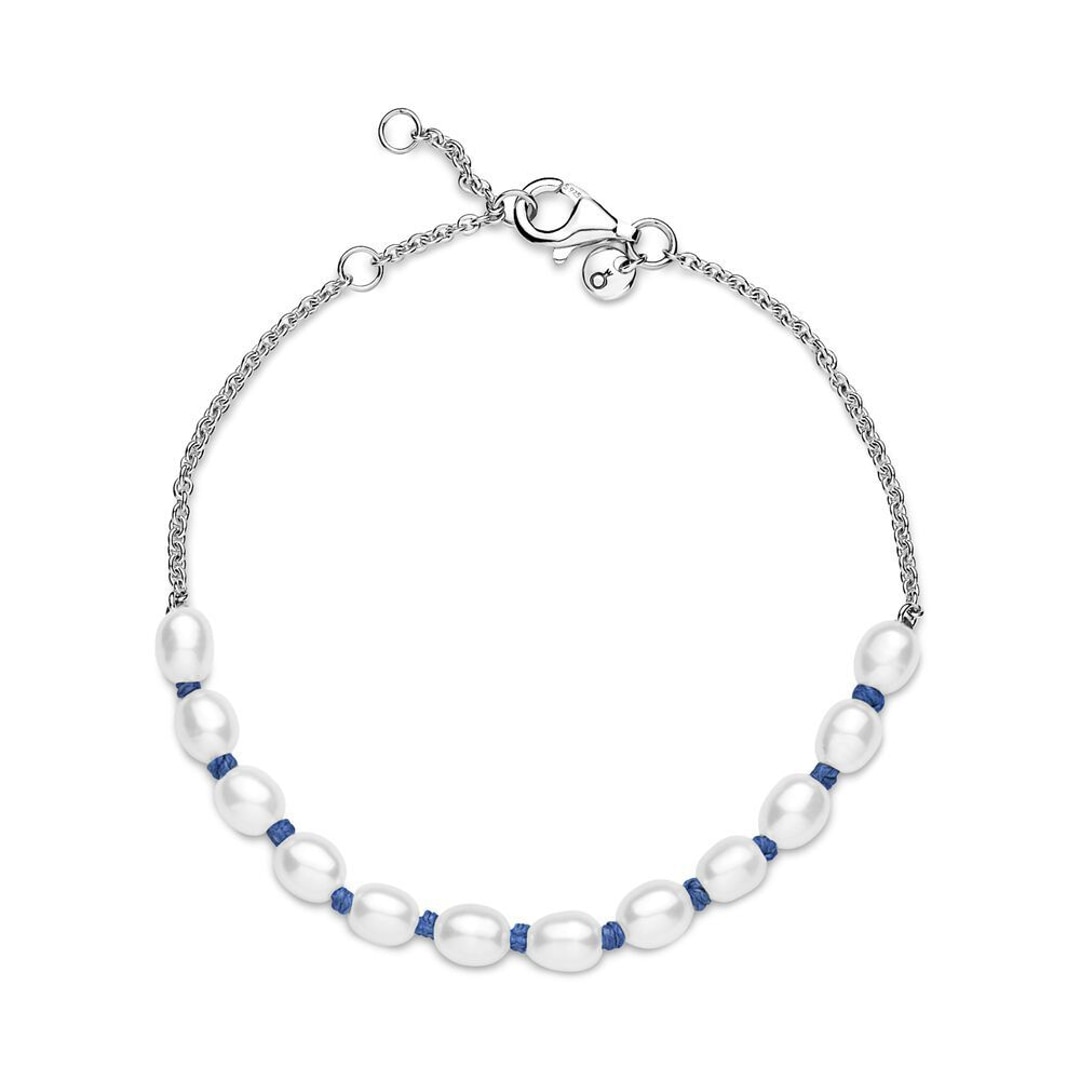 Pandora Süsswasserzuchtperle Blaue Bandkette Armband