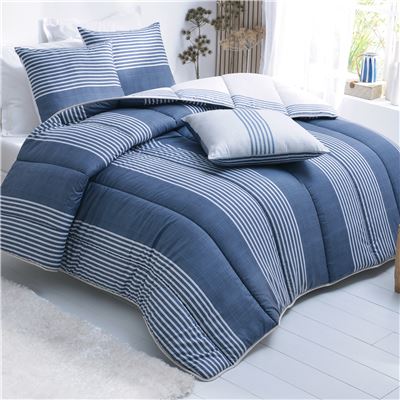 Couette déco à rayures - légère ou chaude