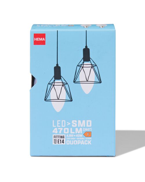 2 ampoules flamme led smd E14 4.9w 470lm