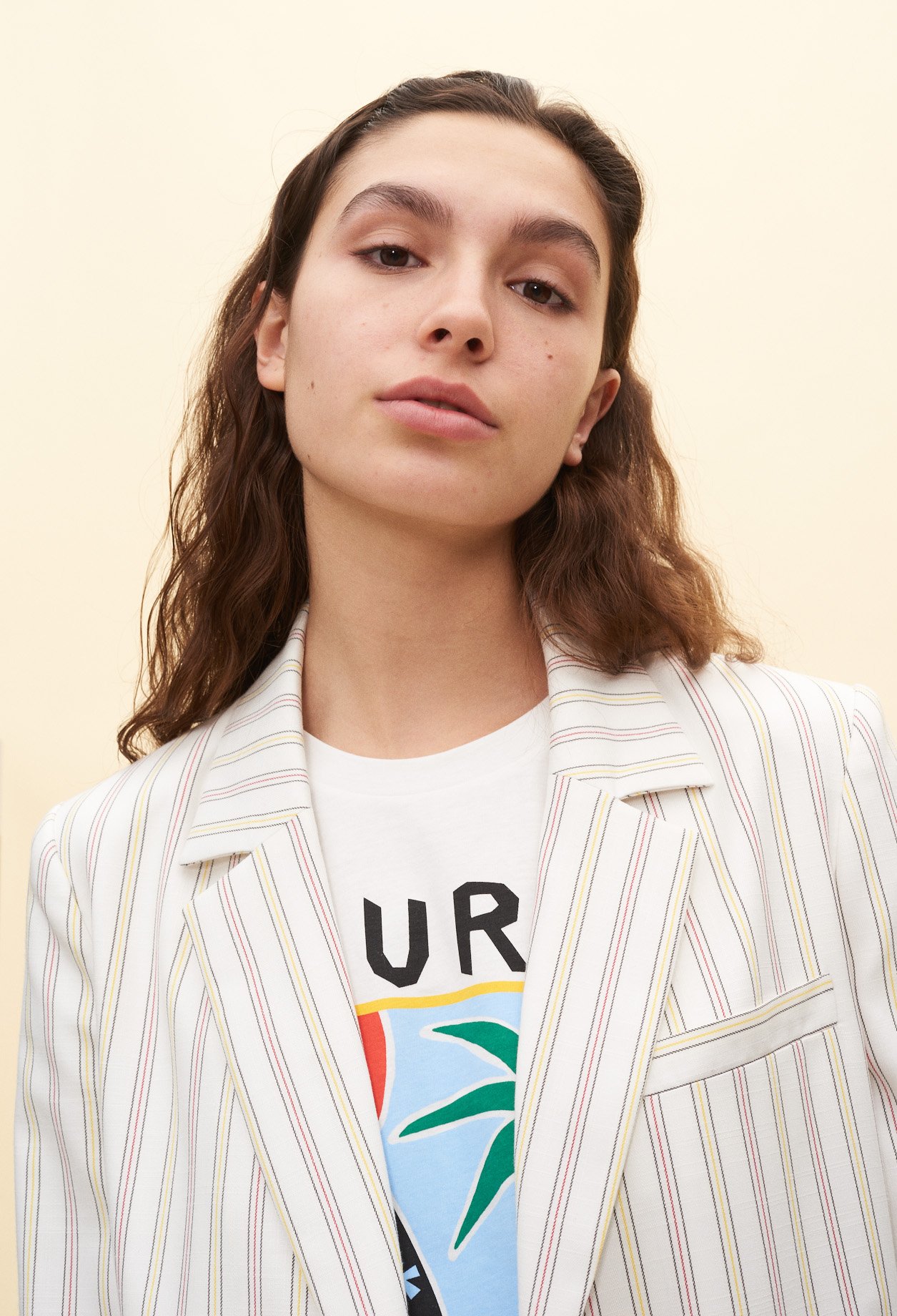 Veste de tailleur rayee
