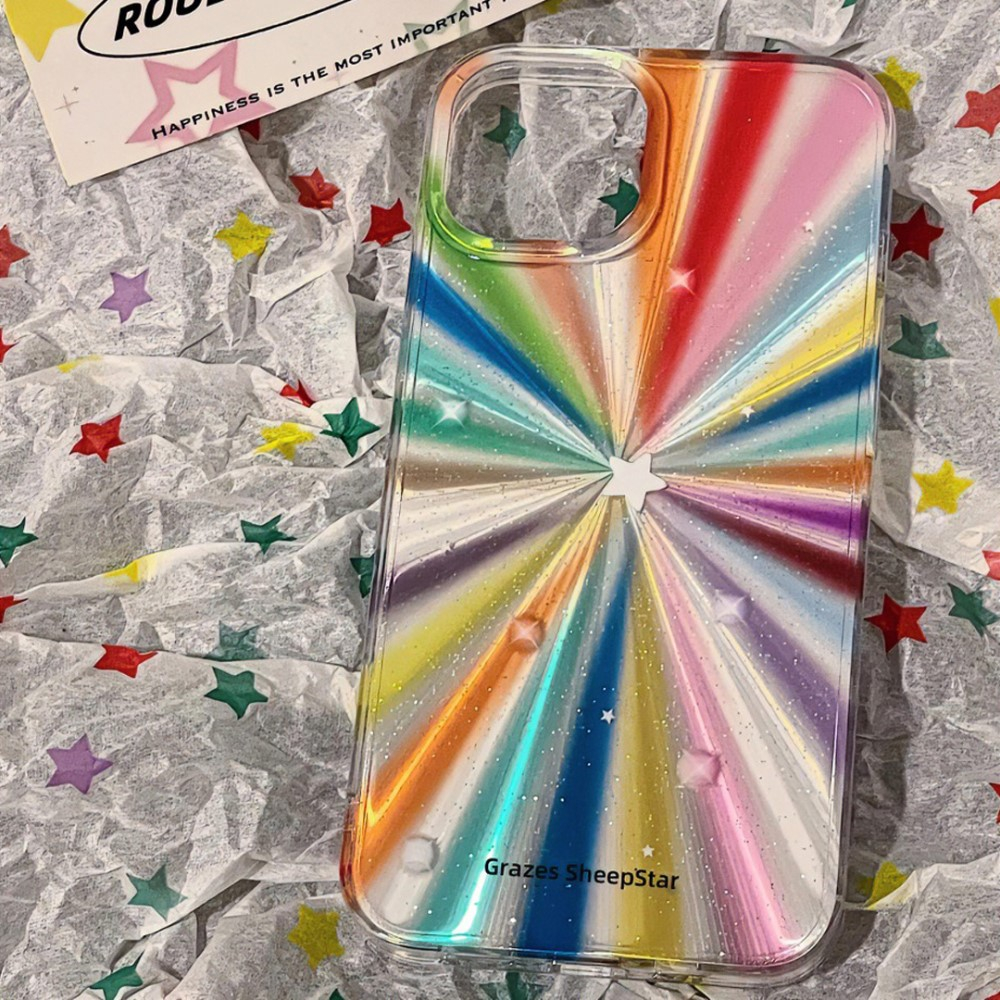 iPhone 14 Pro Max Hybrid Hardcase Schutzhülle im Aurora Design - Bunt