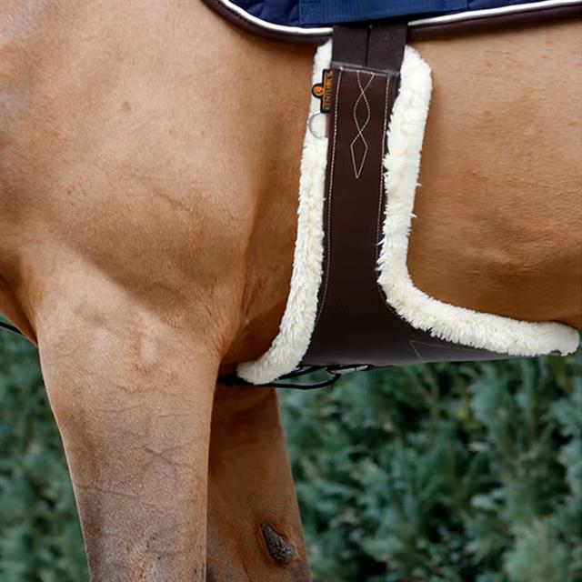 Singel Kentucky Sheepskin Met Buikflap Bruin