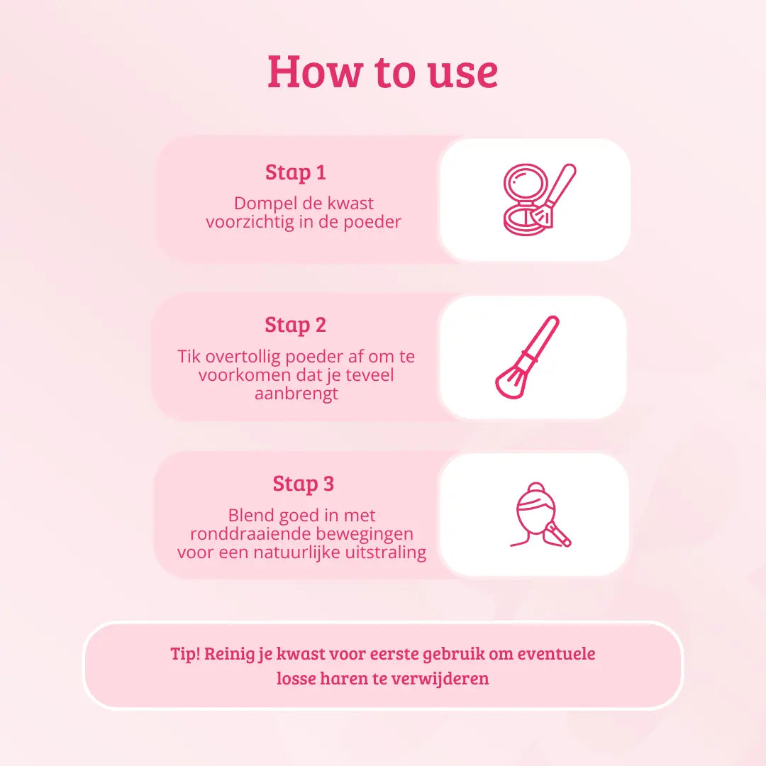 Pink & Rose Gold Large Angled Buffer Brush