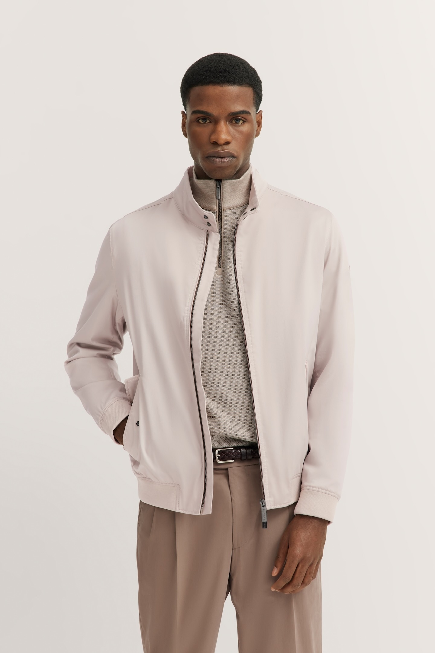bugatti Blouson ohne Kapuze mit Stehkragen & Strickdetails