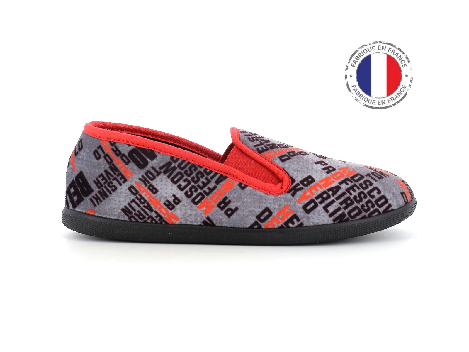 B brand-SENTIL 9867 Textile Gris Rouge