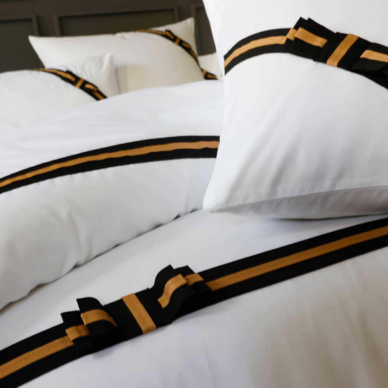 Perle de Coton Parure housse de couette 100% Percale de Coton Fedora camel