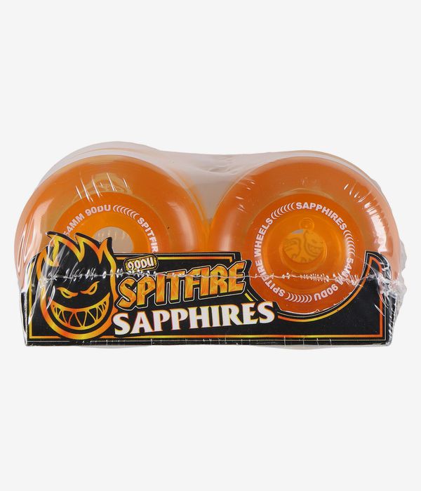Spitfire Sapphire Rollen (clear orange) 54 mm 90A 4er Pack