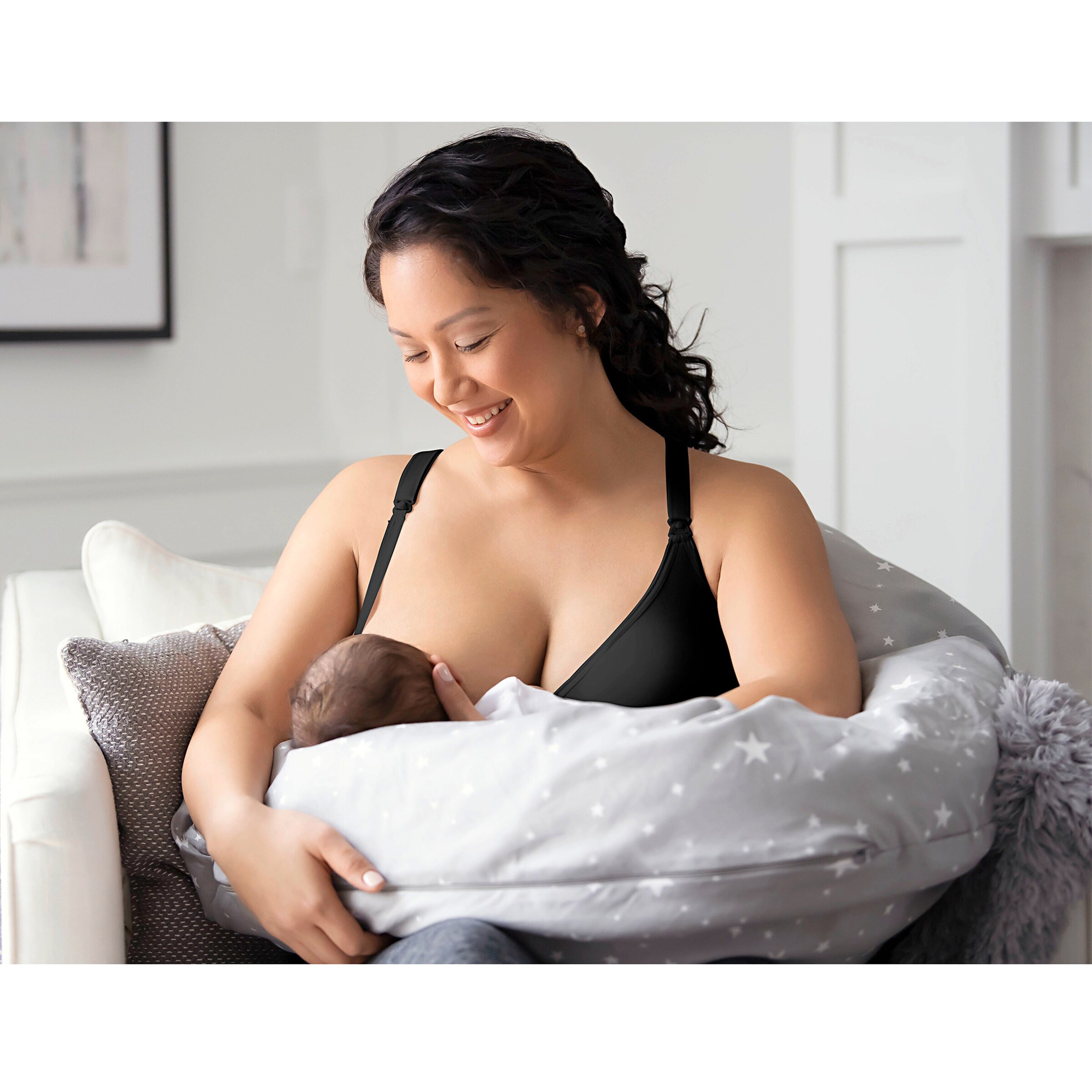 Medela Umstands- und Still-Top mit Still-BH Komfort und herausnehmbaren Cups schwarz
